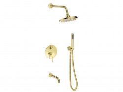 BESCO - Podomítkový sprchový set VEO zlatá lesklá (BABPVJZ)