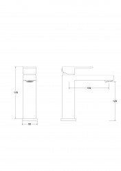 BESCO - Stojánková umyvadlová baterie MODERN II Chrom (BABWMVIICH)