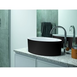 BESCO - Umyvadlo UNIQA Black&White - na desku (KEUNINDBW)