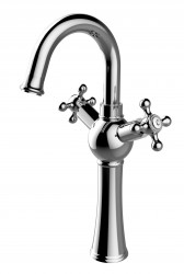 BESCO - Vysoká stojánková umyvadlová baterie RETRO I Chrom (BABURICH)