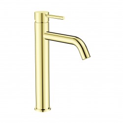 BESCO - Vysoká stojánková umyvadlová baterie VEO I zlatá lesklá (BABUVIJZ)