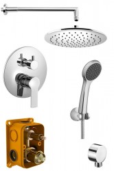 Bruckner - BARON podomítkový sprchový set s pákovou baterií, 2 výstupy, chrom (612.142.1)