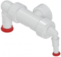 Bruckner - Dvojkolínko podomítkového sifonu, pro pračku a sušičku/myčku, bílá (168.132.0)