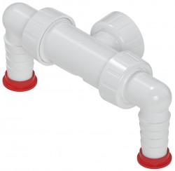 Bruckner - Dvojkolínko podomítkového sifonu, pro pračku, bílá (168.131.0)