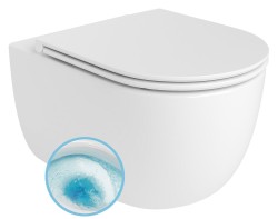 Bruckner - GLANZ závěsná WC mísa, Vortex Rimless, 36x54cm, bílá (201.336.4)