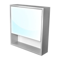 CEDERIKA - Amsterdam galerka 1x  výklopné barva zrcadlo v AL rámu korpus korpus světle šedá šíře 60 (CA.G1V.191.060)