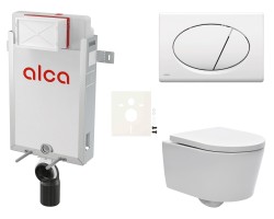 Cenově zvýhodněný závěsný WC set Alca k zazdění + WC SAT Brevis SIKOAW1 (SIKOAW1)