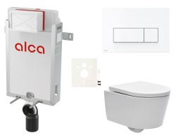 Cenově zvýhodněný závěsný WC set Alca k zazdění + WC SAT Brevis SIKOAW7 (SIKOAW7)