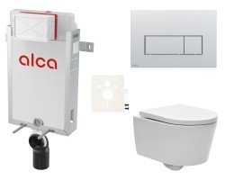 Cenově zvýhodněný závěsný WC set Alca k zazdění + WC SAT Brevis SIKOAW9 (SIKOAW9)