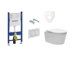 Cenově zvýhodněný závěsný WC set Geberit do lehkých stěn / předstěnová montáž + WC SAT Brevis SIKOGES5W0 (SIKOGES5W0)