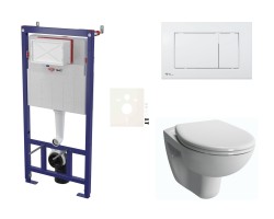 Cenově zvýhodněný závěsný WC set SAT do lehkých stěn / předstěnová montáž + WC VitrA Normus SIKOSSNORBO20K (SIKOSSNORBO20K)