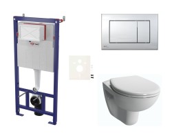 Cenově zvýhodněný závěsný WC set SAT do lehkých stěn / předstěnová montáž + WC VitrA Normus SIKOSSNORBO21K (SIKOSSNORBO21K)