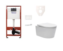 Cenově zvýhodněný závěsný WC set TECE do lehkých stěn / předstěnová montáž + WC SAT Brevis SIKOTSW0 (SIKOTSW0)