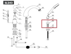 Ceramia S-Line - průchodka sprchové hadice - set NDSL24228 (NDSL24228)