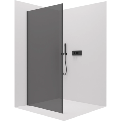 CERANO - Boční stěna Porte L/P - 8 mm - černá matná, grafitové sklo - 100x195  (CER-8050BD7250)