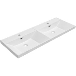 CERANO - Dvojmyvadlo keramické Viano - nábytkové - bílá lesklá - 121,5x46,5  (CER-680383)
