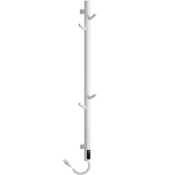 CERANO - Elektrický sušák ručníků Ramus, s displejem - 160W - bílá lesklá - 1400x30 mm (CER-679310)