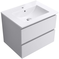 CERANO - Koupelnová skříňka Carole + keramické umyvadlo Todo - bílá matná - 61x50x46,5  (CER-476288)