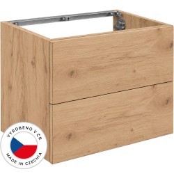 CERANO - Koupelnová skříňka pod umyvadlo Adele - TIP-ON otevírání - dub zlatý Craft - 60x60x44,8  (CER-490020)