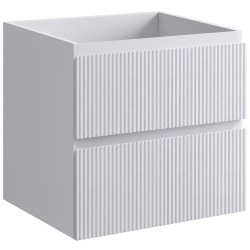 CERANO - Koupelnová skříňka pod umyvadlo Carole - bílá matná rýhovaná - 54x48x45  (CER-674923)
