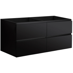 CERANO - Koupelnová skříňka pod umyvadlo Carole - černá matná - 119x48x45  (CER-431578)