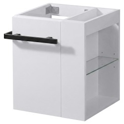 CERANO - Koupelnová skříňka pod umyvadlo s úchytkou Esme - bílá matná - 44,5x51x44,5  (CER-670738)