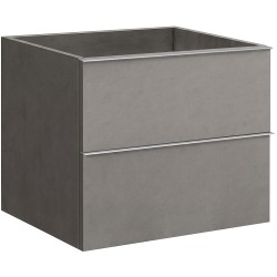 CERANO - Koupelnová skříňka pod umyvadlo s úchytkou Velora - betonově šedá, chromová úchytka - 59x53x46,5  (CER-478793)