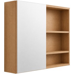 CERANO - Koupelnová zrcadlová skříňka Orea - dub medový - 60x65x15  (CER-661930)