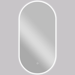 CERANO - Koupelnové LED zrcadlo Argento - 50x100  (CER-429337)