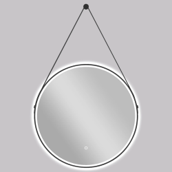 CERANO - Koupelnové LED zrcadlo Rotondo, kovový rám - černá matná - Ø 60  (CER-NT2805Y-60)
