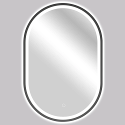 CERANO - Koupelnové LED zrcadlo Salvo, kovový rám - černá matná - 40x60  (CER-NT8144C-40X60)