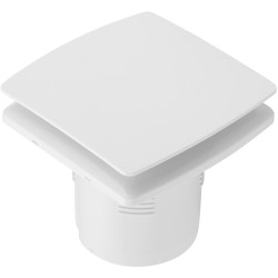 CERANO - Koupelnový axiální hranatý ventilátor - 12W, potrubí 100mm - bílá lesklá (CER-605707)