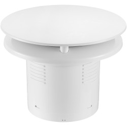 CERANO - Koupelnový axiální kulatý ventilátor s časovým doběhem - 12W, potrubí 100mm - bílá lesklá (CER-978806)