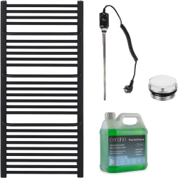 CERANO - Koupelnový elektrický radiátorový set Antonio - 600W - černá matná - 1180x550 mm (CER-680524)