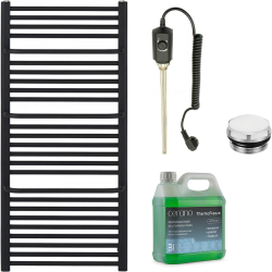 CERANO - Koupelnový elektrický radiátorový set Antonio - 900W - černá matná - 1460x550 mm (CER-978825)