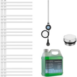 CERANO - Koupelnový elektrický radiátorový set Burke - L/P - WIFI - 300W - bílá matná - 1200x500 mm (CER-223429)