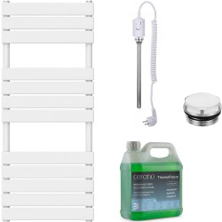 CERANO - Koupelnový elektrický radiátorový set Claude - 600W - bílá matná - 1200x500 mm (CER-038666)