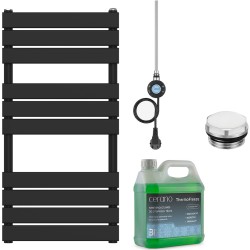 CERANO - Koupelnový elektrický radiátorový set Claude - WIFI - 300W - černá matná - 1000x500 mm (CER-082197)