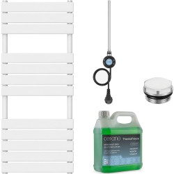 CERANO - Koupelnový elektrický radiátorový set Claude - WIFI - 600W - bílá matná - 1200x500 mm (CER-045828)
