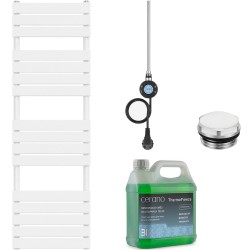 CERANO - Koupelnový elektrický radiátorový set Claude - WIFI - 600W - bílá matná - 1600x500 mm (CER-177829)
