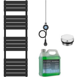 CERANO - Koupelnový elektrický radiátorový set Claude - WIFI - 600W - černá matná - 1600x500 mm (CER-680555)