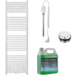 CERANO - Koupelnový elektrický radiátorový set Lincoln - 300W - bílá matná - 1600x500 mm (CER-978871)