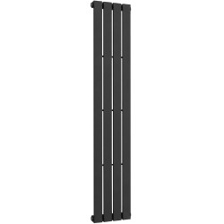 CERANO - Koupelnový radiátor Arlen - boční připojení - 558 W - černá matná - 1800x300 mm (CER-278650)
