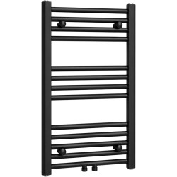 CERANO - Koupelnový radiátor Benito - středové připojení 50mm/boční - 265 W - černá matná - 700x450 mm (CER-401729)
