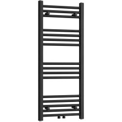 CERANO - Koupelnový radiátor Benito - středové připojení 50mm/boční - 343 W - černá matná - 1000x450 mm (CER-479158)