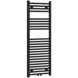 CERANO - Koupelnový radiátor Benito - středové připojení 50mm/boční - 477 W - černá matná - 1200x450 mm (CER-510889)