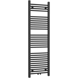 CERANO - Koupelnový radiátor Benito - středové připojení 50mm/boční - 583 W - černá matná - 1500x450 mm (CER-612177)
