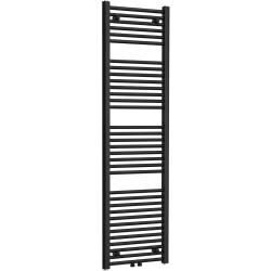 CERANO - Koupelnový radiátor Benito - středové připojení 50mm/boční - 703 W - černá matná - 1700x450 mm (CER-710056)