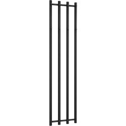 CERANO - Koupelnový radiátor Bertini - háčky na ručníky - boční připojení - 380 W - černá matná - 1400x351 mm (CER-291027)