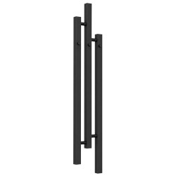 CERANO - Koupelnový radiátor Fabiano - háčky na ručníky - boční připojení - 251 W - černá matná - 1200x220 mm (CER-342755)